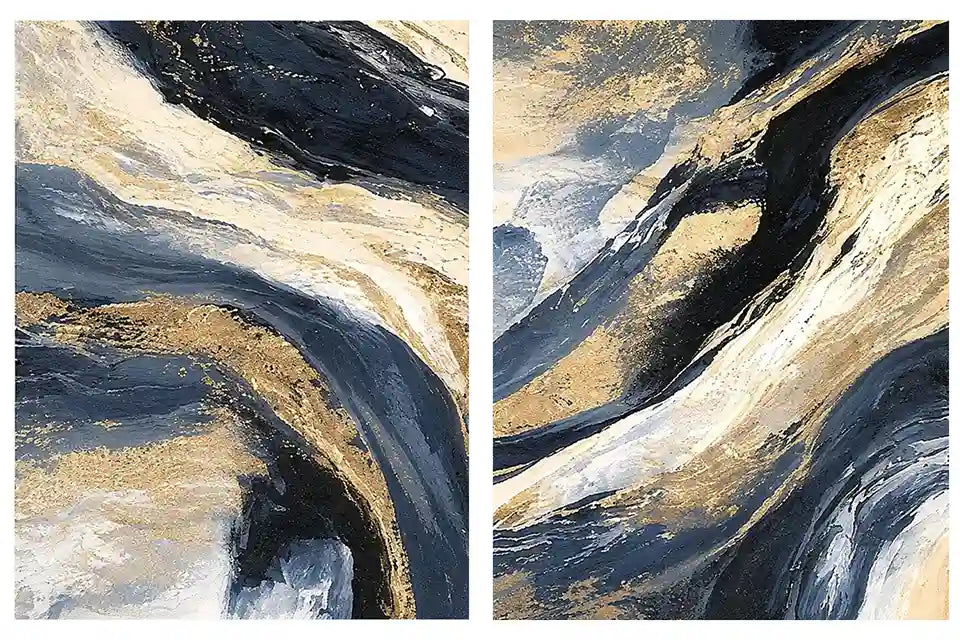 Indigo Current 2 Piece Art Set