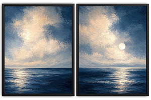 Moonlit Ocean 2 Piece Art Set