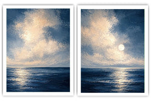 Moonlit Ocean 2 Piece Art Set