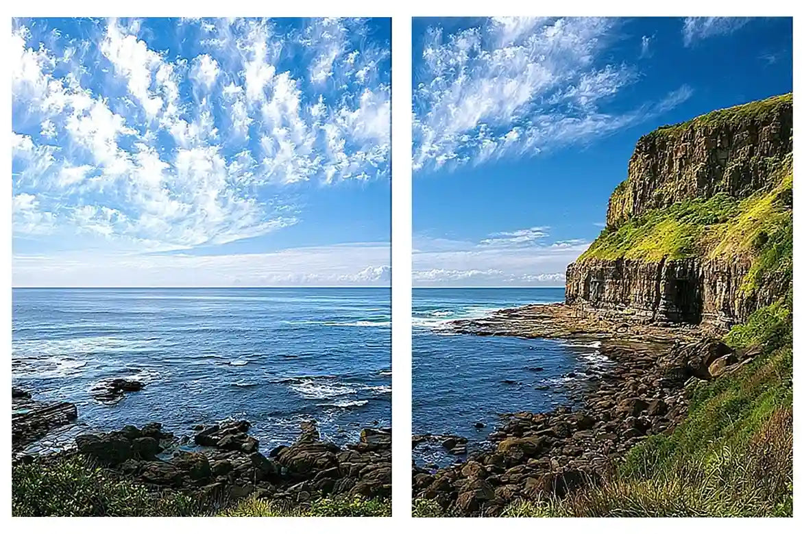 Emerald Cliff View 2 Piece Art Set