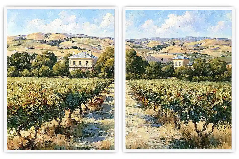 Vineyard Morning 2 Piece Art Set