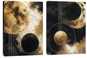 2 Panel Golden Moon