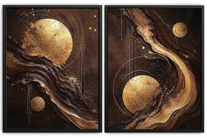 2 Panel Chocolate Art Painting