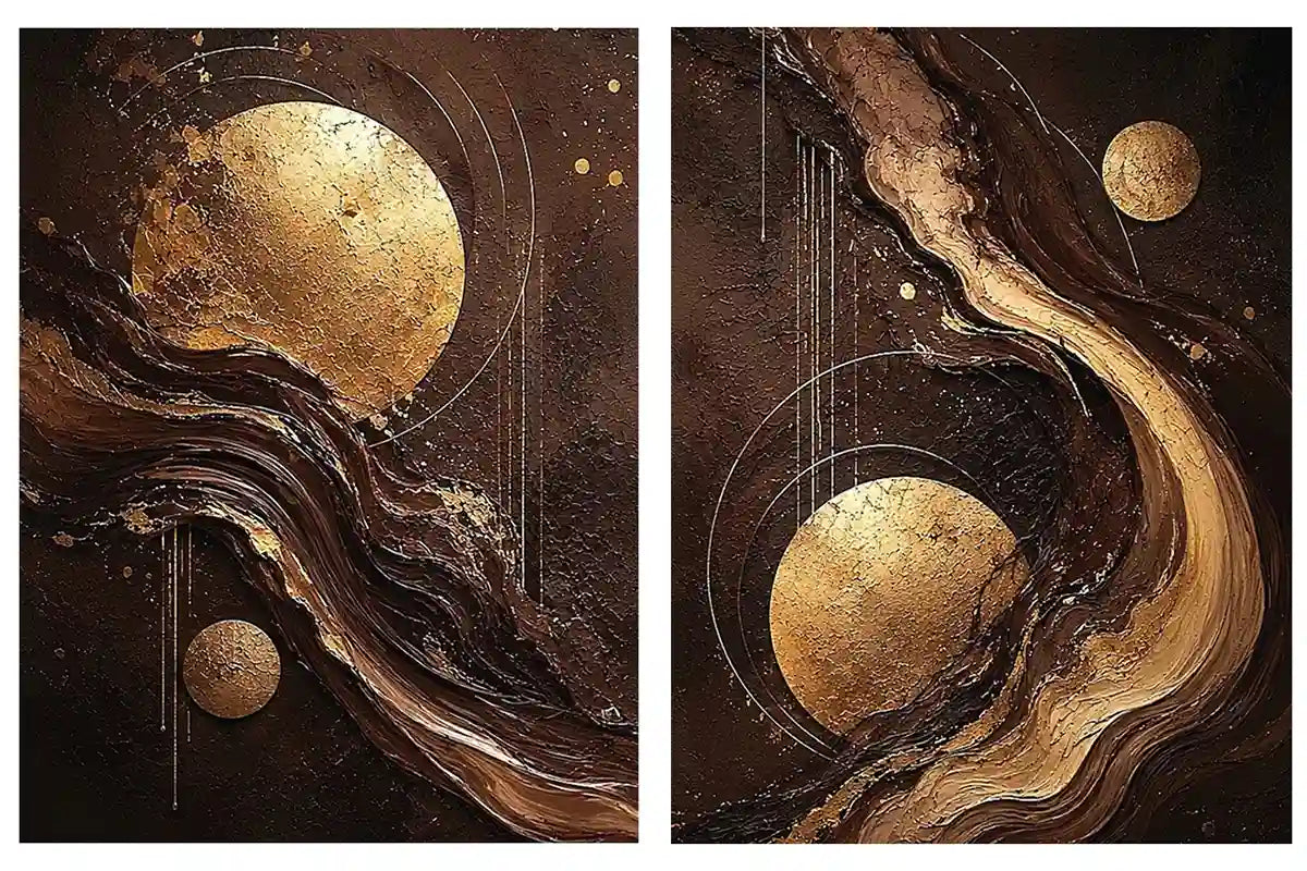 2 Panel Chocolate Art Painting