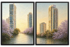 Tropical Leopard Jungle Diptych Wall Art