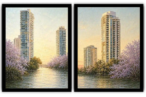 Tropical Leopard Jungle Diptych Wall Art