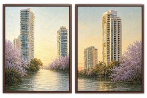 Tropical Leopard Jungle Diptych Wall Art