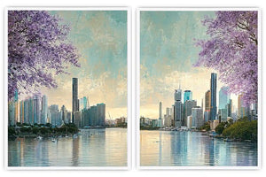 Black Cockatoo Botanical Diptych Wall Art