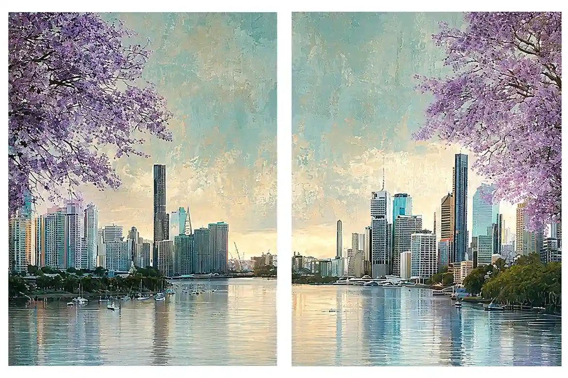Black Cockatoo Botanical Diptych Wall Art