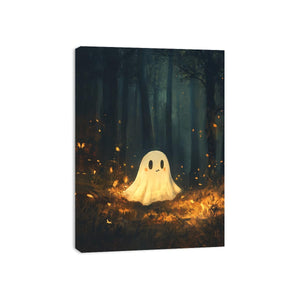 Cute glowing forest ghost Canvas Print