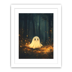 Cute glowing forest ghost Canvas Print