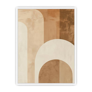 Neutral abstract arches Canvas Print with warm beige tones