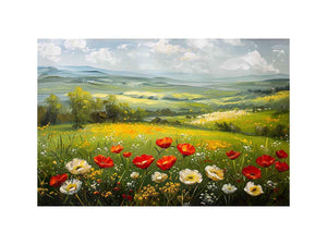 poppy meadow Canvas Print