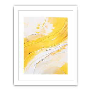 Yellow and white abstract Canvas Print