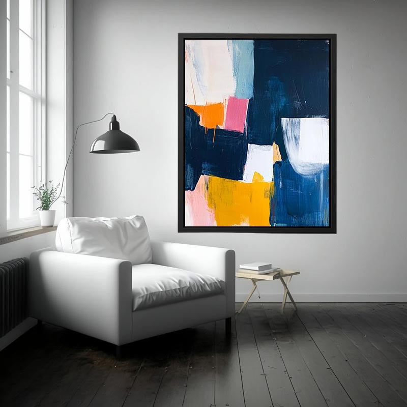 Abstract modern color block artwork