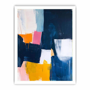 Abstract modern color block artwork