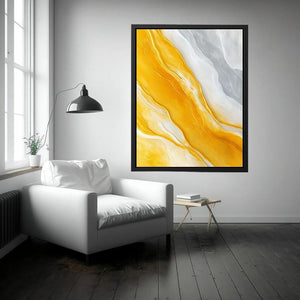 Gold marble abstract artwork