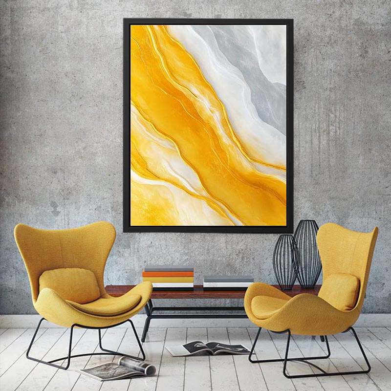 Gold marble abstract artwork
