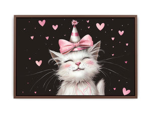 Cute kitten illustration Canvas Print