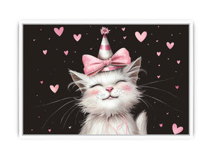 Cute kitten illustration Canvas Print