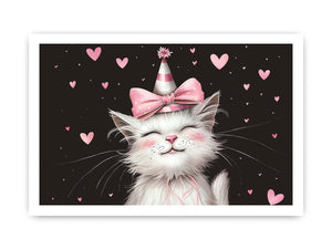 Cute kitten illustration Canvas Print