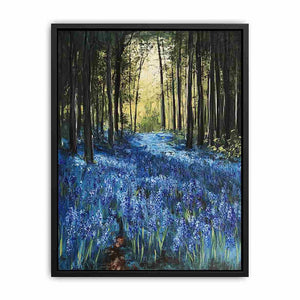 Bluebell forest landscape artwork