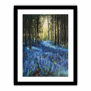Bluebell forest landscape artwork