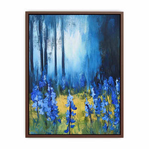 Blue floral landscape Canvas Print