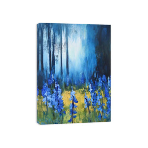 Blue floral landscape Canvas Print