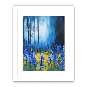 Blue floral landscape Canvas Print