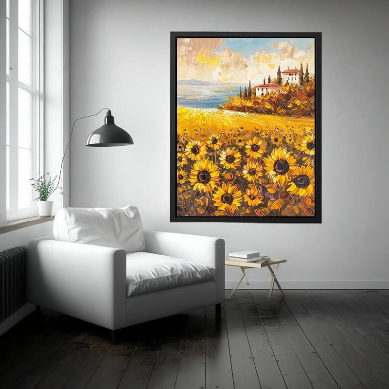 Sunflower field artwork