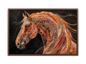 Decorative horse portrait Canvas Print with jeweled details