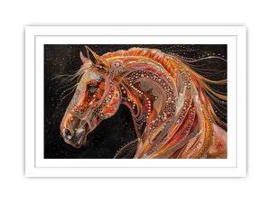 Decorative horse portrait Canvas Print with jeweled details