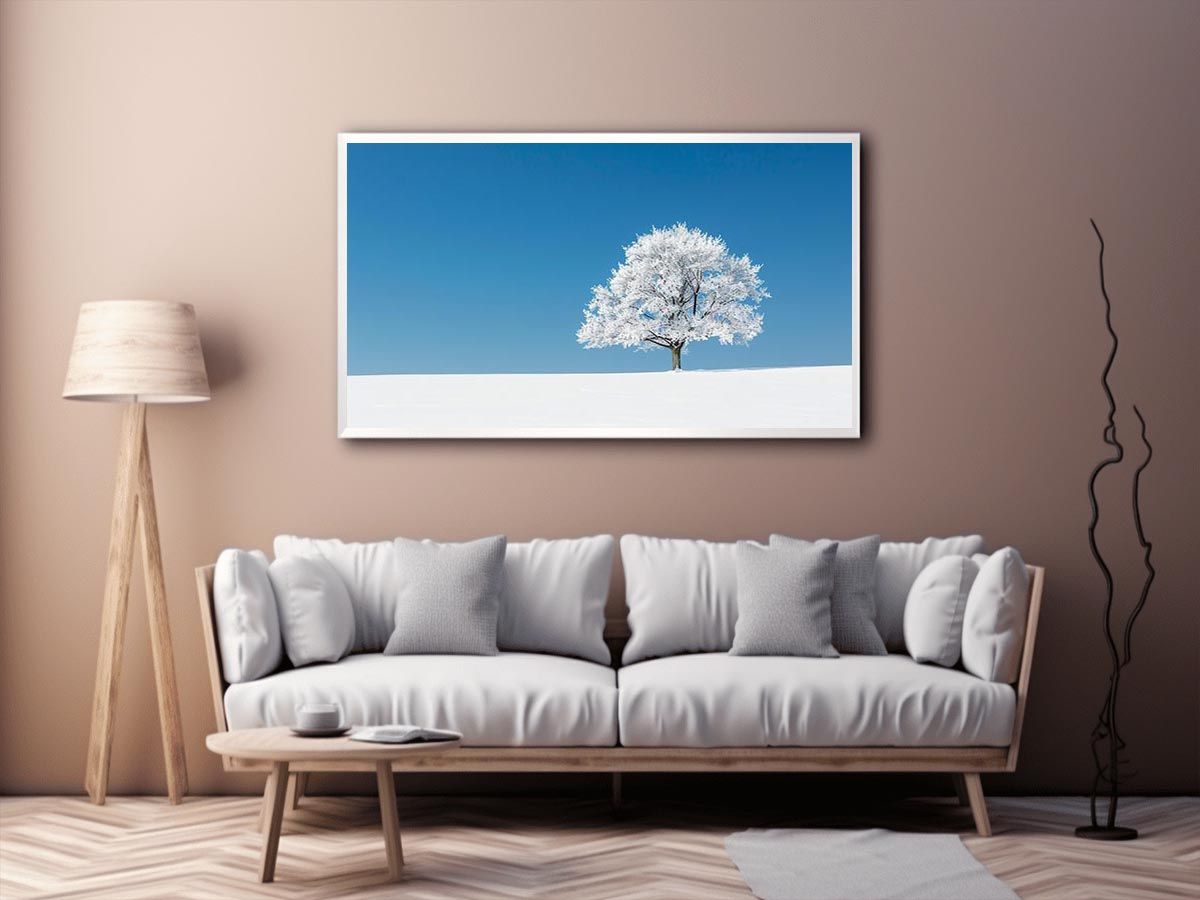 Minimal winter tree Canvas Print