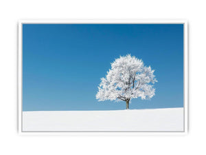 Minimal winter tree Canvas Print