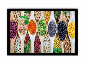 Colorful beans and spices artwork