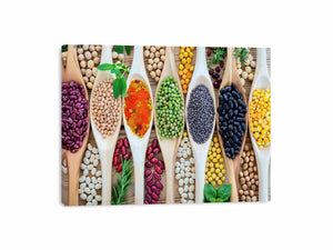 Colorful beans and spices artwork