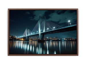 Modern bridge cityscape Canvas Print