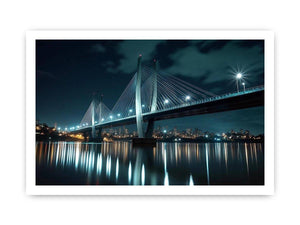 Modern bridge cityscape Canvas Print