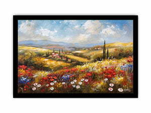 Colorful wildflower landscape Canvas Print