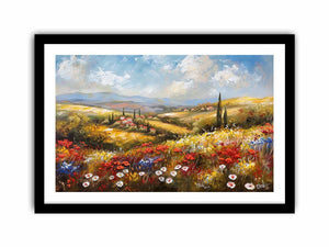 Colorful wildflower landscape Canvas Print