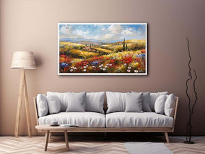 Colorful wildflower landscape Canvas Print
