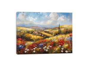 Colorful wildflower landscape Canvas Print