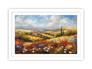 Colorful wildflower landscape Canvas Print