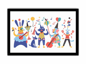Whimsical animal band artwork