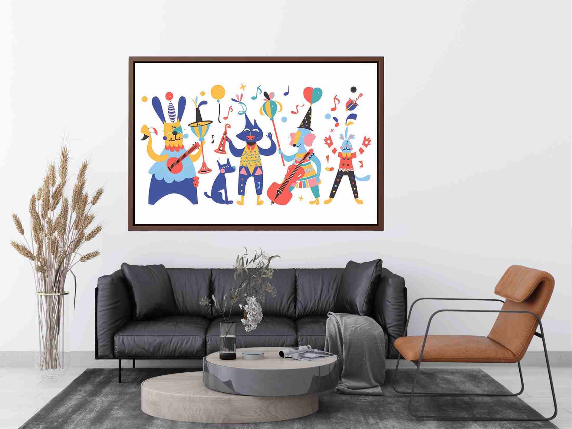 Whimsical animal band artwork