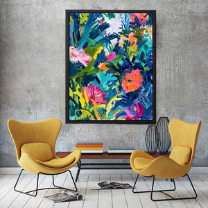 Bold tropical abstract floral Canvas Print
