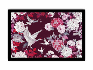 crane floral Canvas Print