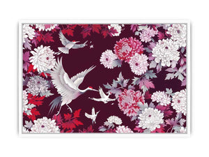 crane floral Canvas Print