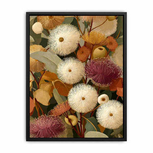 Earthy eucalyptus botanical Canvas Print